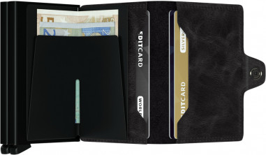 TWINWALLET VINTAGE BLACK DE SECRID