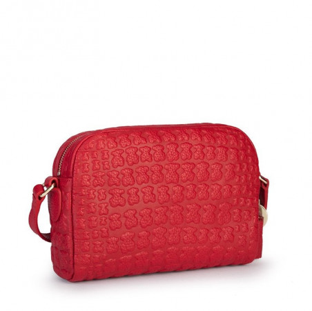 Bandolera Sherton de piel rojo de Tous