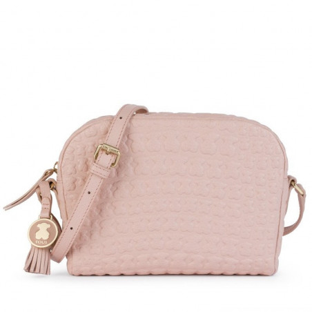 Bandolera Sherton de piel rosa de Tous