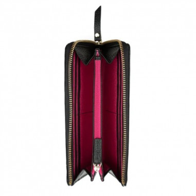 Billetero Sherton de piel en color negro de Tous