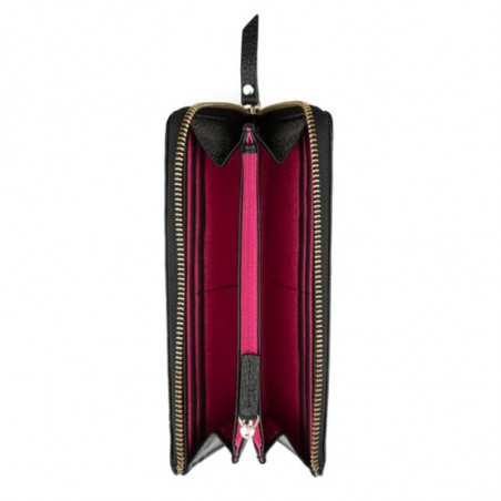 Billetero Sherton de piel en color negro de Tous