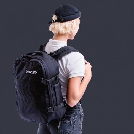 Military Tactical Backpack 28l Absolute Black Cabin Zero