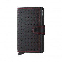 Mini Wallet Style Peforated Black-Red Secrid