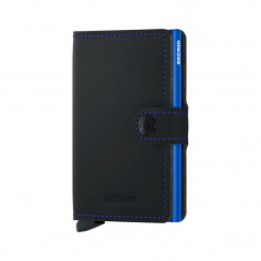 Mini wallet Style Matte Balck Blue Secrid