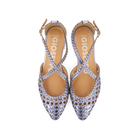 Bailarinas Color Azul con Trenzados Leskovic Gioseppo