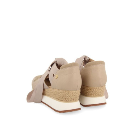 Sandalias Deportivas Beige Tipo Espadrille con Tiras Muir Gioseppo