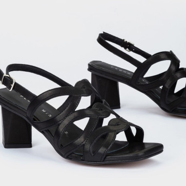 Sandalias de Tacón Negro Trento Pedro...