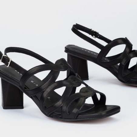 Sandalias de Tacón Negro Trento Pedro Miralles