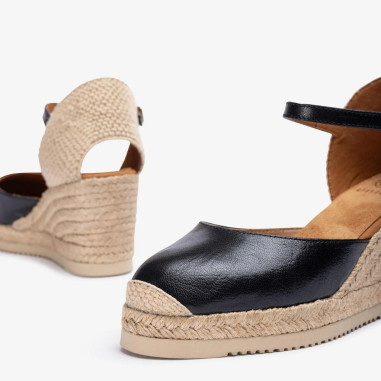 Alpargatas Mujer Pala-Talón en Piel...