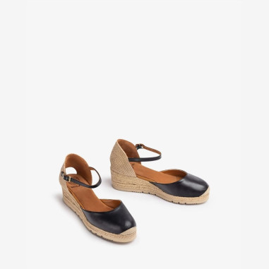 Alpargatas Mujer de Cuña Baja Negro Unisa