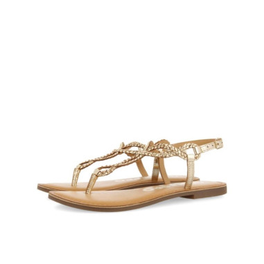 Sandalias Mujer de Tiras Trenzadas Doradas Merignas Gioseppo