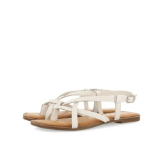 Sandalias Mujer de Piel Blancas de Tiras Cruzadas Funare Gioseppo 2