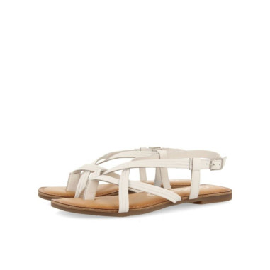 Sandalias Mujer de Piel Blancas de Tiras Cruzadas Funare Gioseppo