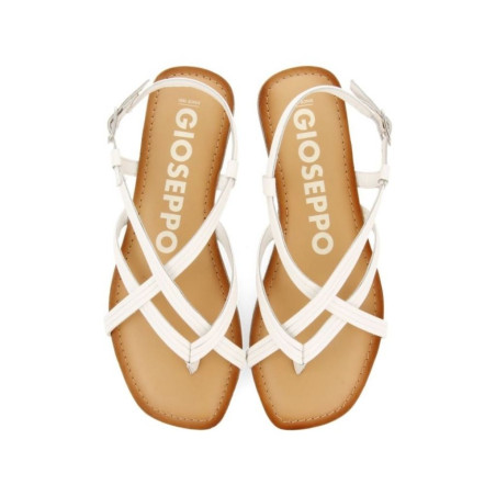 Sandalias Mujer de Piel Blancas de Tiras Cruzadas Funare Gioseppo