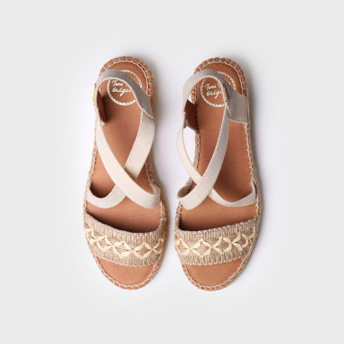 Sandalias de Mujer Cuña Yute Susa Natural de Toni Pons