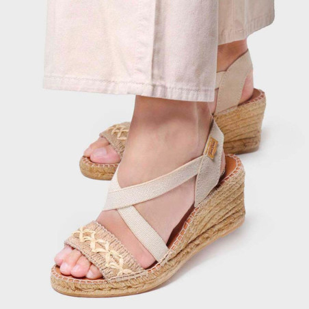 Sandalias de Mujer Cuña Yute Susa Natural de Toni Pons
