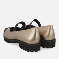 Bailarinas Metalizadas Piel Suela Track Tokaj Gioseppo 2