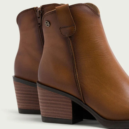 Botines Cowboy Porronet de Piel Cuero Cremallera Hadria