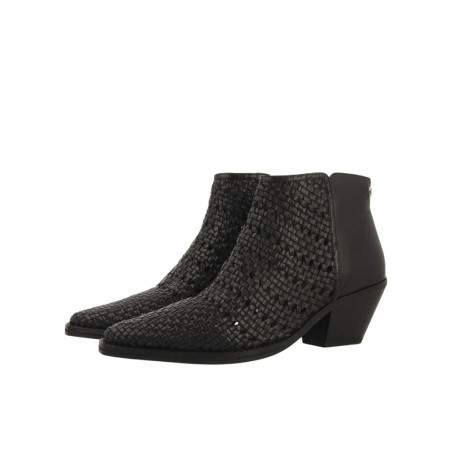 Botines Cowboy Trenzado Negro Livonia Gioseppo