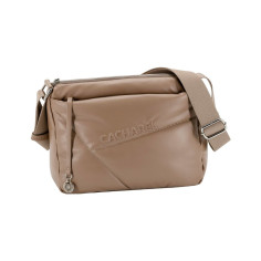 Bolso Cacharel Bandolera Acolchada Tres Compartimentos Taupe