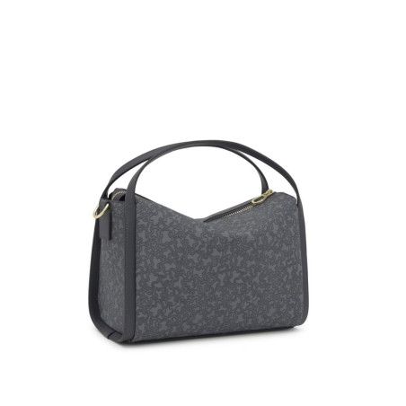 Bolso Tous City Mediano Gris Oscuro Kaos Mini Lines