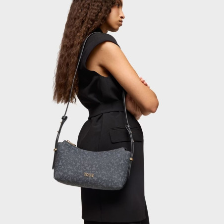 Bolso Tous Bandolera Mediana Gris Oscuro Kaos Mini Lines