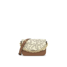 Bolso Tous Bandolera Pequeña Camel y Beige Chain Kaos Icon