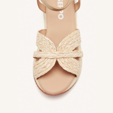Sandalias Plataforma Rafia Natural...