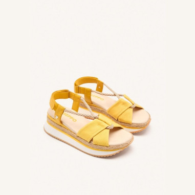 Sandalias Deportivas Plataforma Rafia Amarillo Ironton Gioseppo
