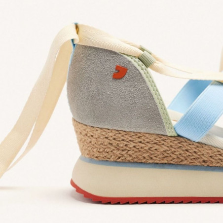 Sandalias Deportivas Piel Cuña Rafia Hinesburg Gioseppo