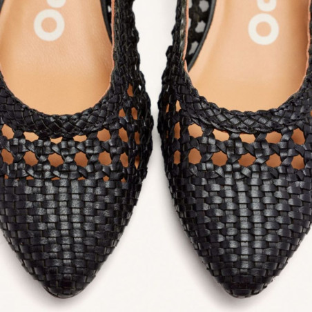 Bailarinas Trenzadas Color Negro Piskove Gioseppo