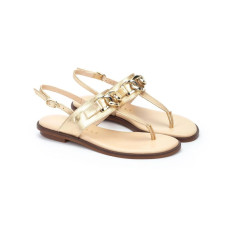 Sandalia Plana con Detalle Metálico Mazzini Gold Martinelli 2