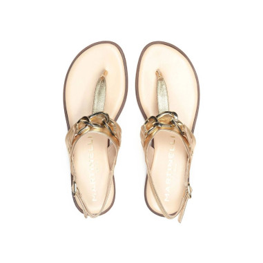 Sandalia Plana con Detalle Metálico...