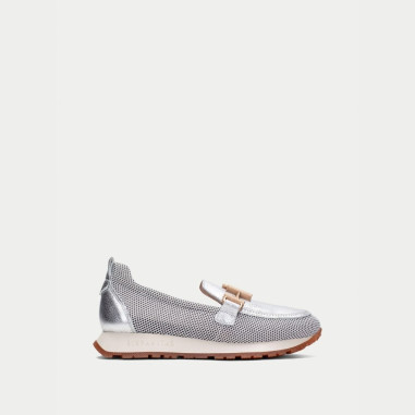 Mocasín Sport Kansas Blanco-Plata Hispanitas