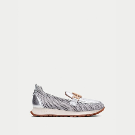 Mocasín Sport Kansas Blanco-Plata Hispanitas