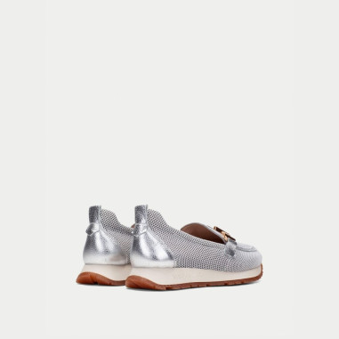 Mocasín Sport Kansas Blanco-Plata...