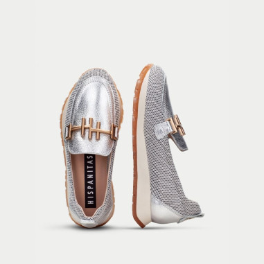 Mocasín Sport Kansas Blanco-Plata...