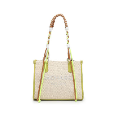 Mini Shopper Cacharel Rafia Crema