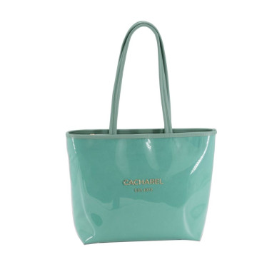 Bolso Shopper Cacharel Vinilo Turquesa