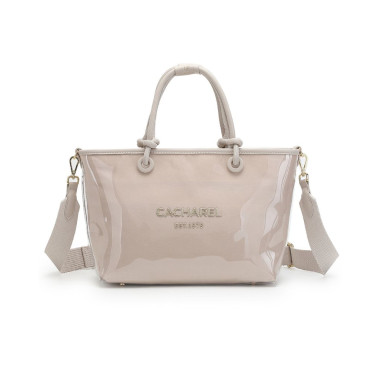 Bolso Shopper Cacharel Vinilo Beige