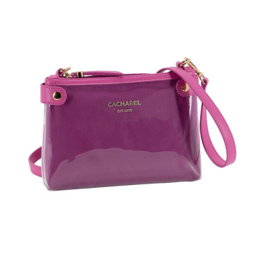 Bolso Cacharel Bandolera Vinilo Magenta