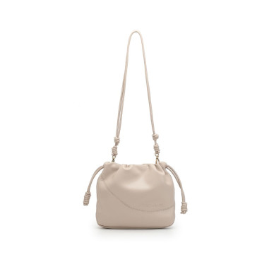 Bolso Cacharel Fruncido Beige