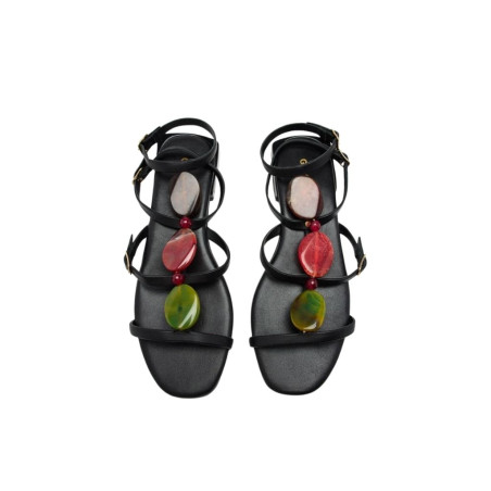 Sandalias Abalorios Norrie Negro Gioseppo