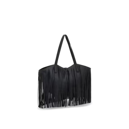 Bolso Tous Capazo Mediano Flecos de Piel Negro Manifesto
