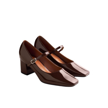 Zapatos Mary-Jane Efecto Charol...