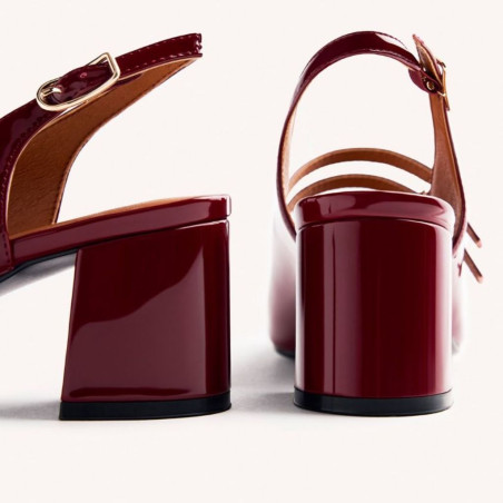 Zapatos Mary-Jane Efecto Charol Sodus Burdeos Gioseppo