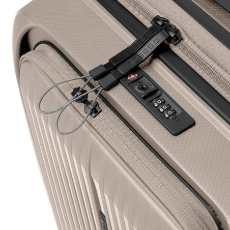 Maleta de Cabina Gabol Beige Bolsillo Portatil Brooklyn