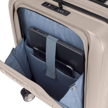 Maleta de Cabina Gabol Beige Bolsillo Portatil Brooklyn