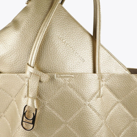 Bolso Lola Casademunt Shopper Rombos Dorado