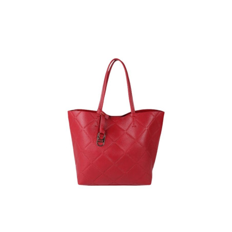 Bolso Lola Casademunt Shopper Rombos Rojo